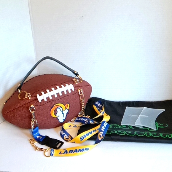 LIMITED EDITION HANDMADE Football Purse (LA RAMS) 🏈 - Picture 3 of 14